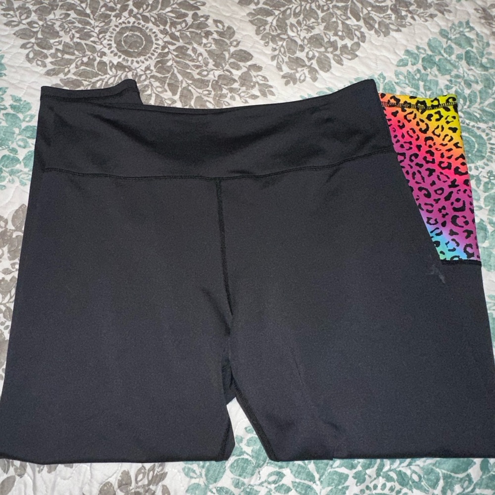 Zyia Rainbow leopard leg legging size 16/18